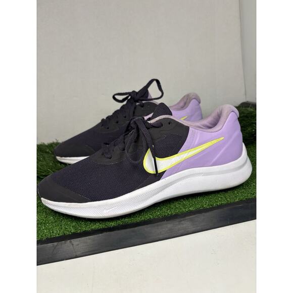 Nike Star Runner 3 DA2776-500 Black Running Shoes Sneakers Size 7Y - Picture 1 of 8